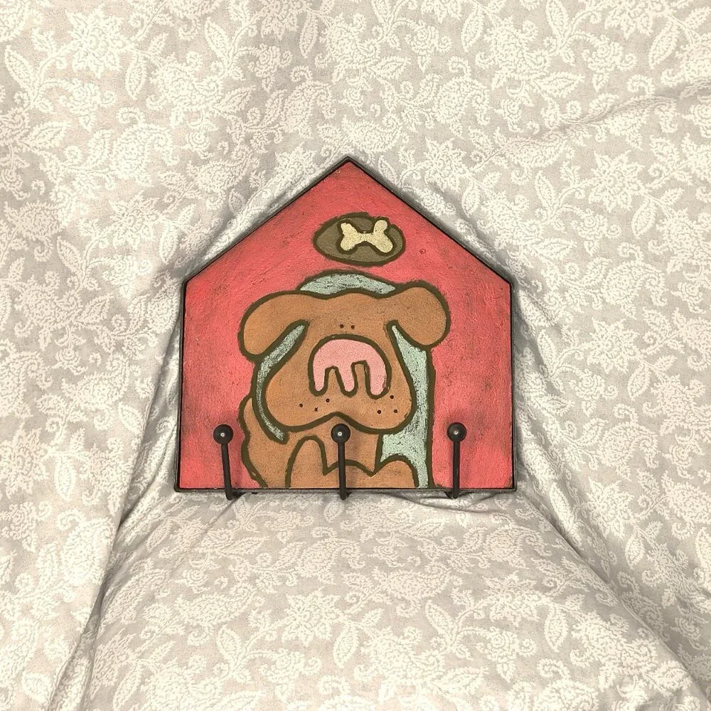 Cute ceramic dog hook 12 x 12